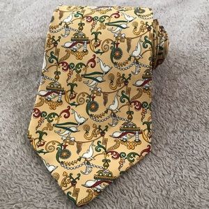 Salvatore Ferragamo Silk Tie Regal Dolphin Print